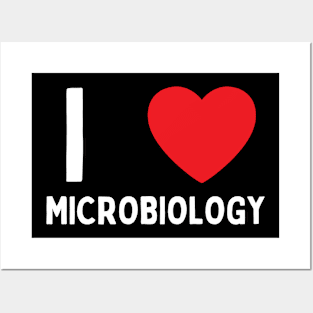 I Love Heart Microbiology Posters and Art